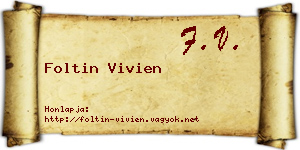 Foltin Vivien névjegykártya